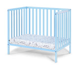 Palmer 3-in-1 Convertible Mini Crib Baby Blue w/ mattress pad