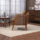 COOLMORE Wood Frame Armchair,  Modern Accent Chair Lounge Chair for Living Room