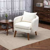 COOLMORE Wood Frame Armchair,  Modern Accent Chair Lounge Chair for Living Room