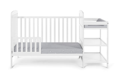 Ramsey 3-in-1 Convertible Crib and Changer Combo White