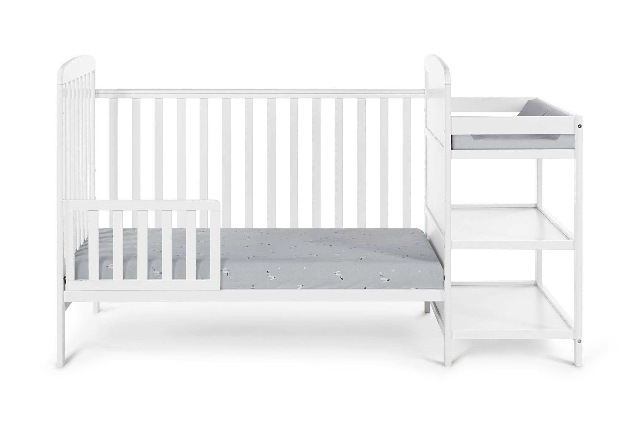 Ramsey 3-in-1 Convertible Crib and Changer Combo White