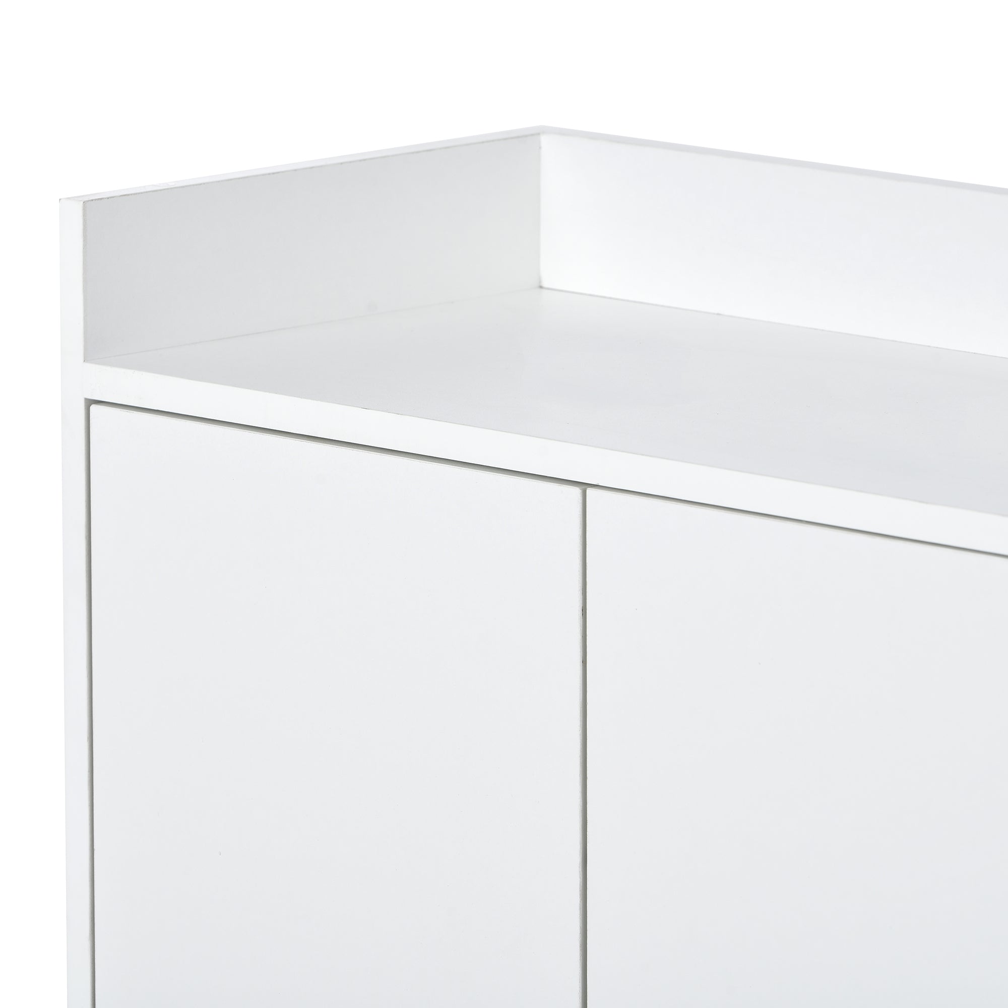 TREXM Modern Sideboard Elegant Buffet Cabinet with Large Storage Space for Dining Room, Entryway (White)