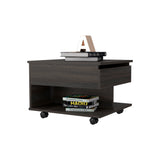 Lift Top Coffee Table Mercuri, Casters, Carbon Espresso Finish