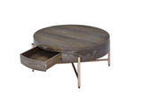 ACME Weyton Coffee Table, Dark Oak & Champagne 82955