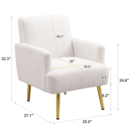 Reading Armchair Living Room Comfy Accent Chairs, Bedroom Chairs for Office Bedroom with Arm Rest, Lounge Chair for Office and Study