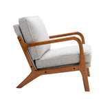 COOLMORE Wood Frame Armchair,  Modern Accent Chair Lounge Chair for Living Room