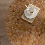 31.29"Modern Retro Splicing Round Coffee Table ,  Fir Wood Table Top with Cross Legs Metal Base(Same SKU:W757123560)