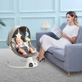 Glavbiku Electric Baby Swing for Infants,Bluetooth Swing Baby Rocking Chair with Intelligent Timing,Gray