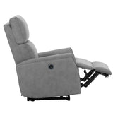 Electric Power Recliner Chair,Upholstered Foam Lounge Single Sofa,Reclining Chair with USB Charging Ports,Home Theater Seating, Living Room Bedroom, Gray