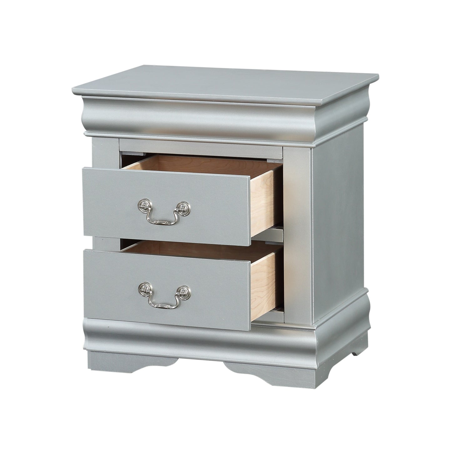 Glavbiku Louis Philippe Nightstand in Platinum 26733