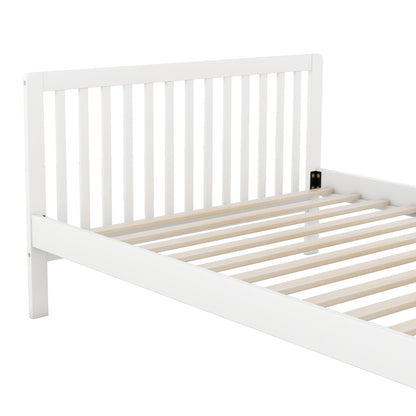 Convertible Crib/Full Size Bed with Changing Table, White