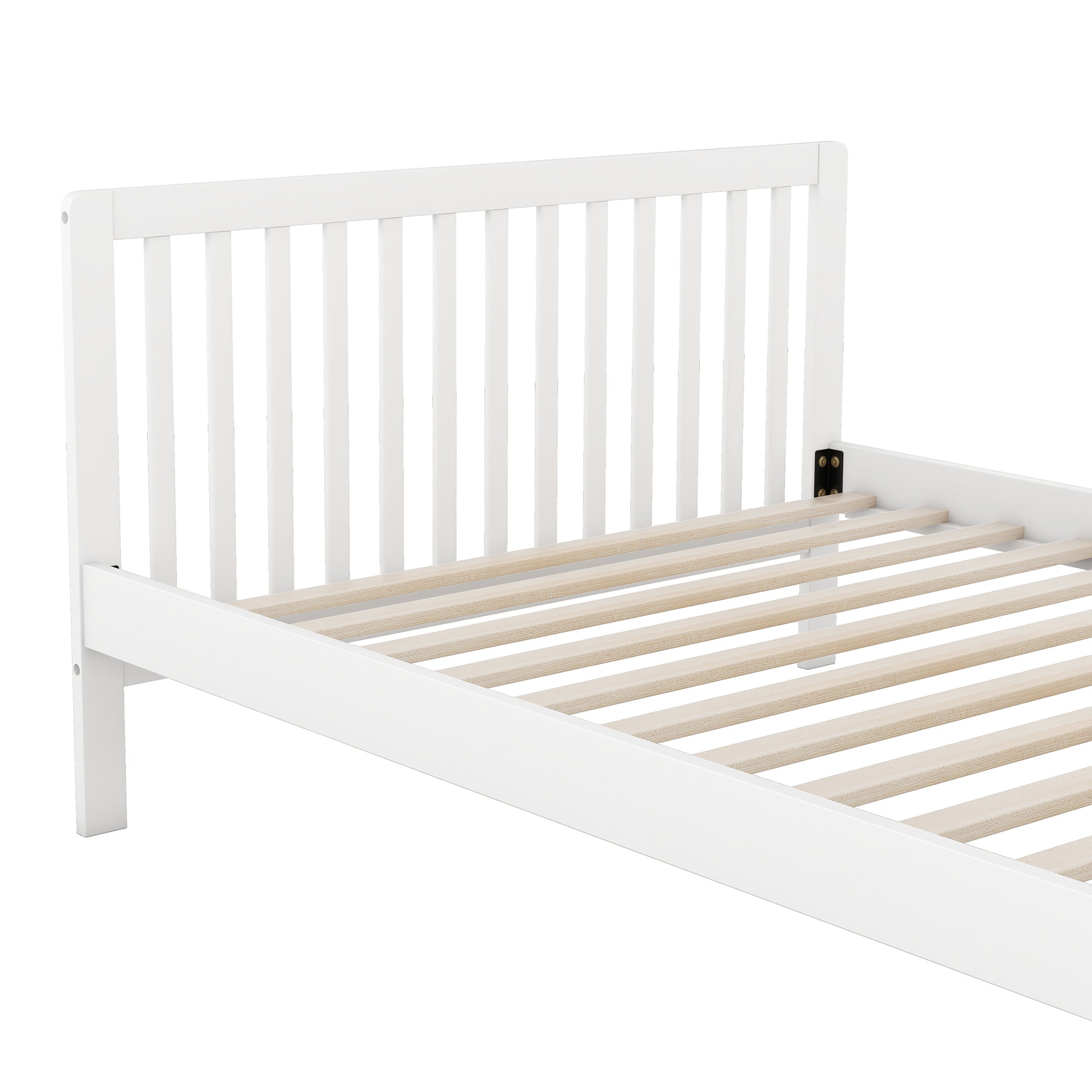 Convertible Crib/Full Size Bed with Changing Table, White