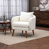 COOLMORE Wood Frame Armchair,  Modern Accent Chair Lounge Chair for Living Room