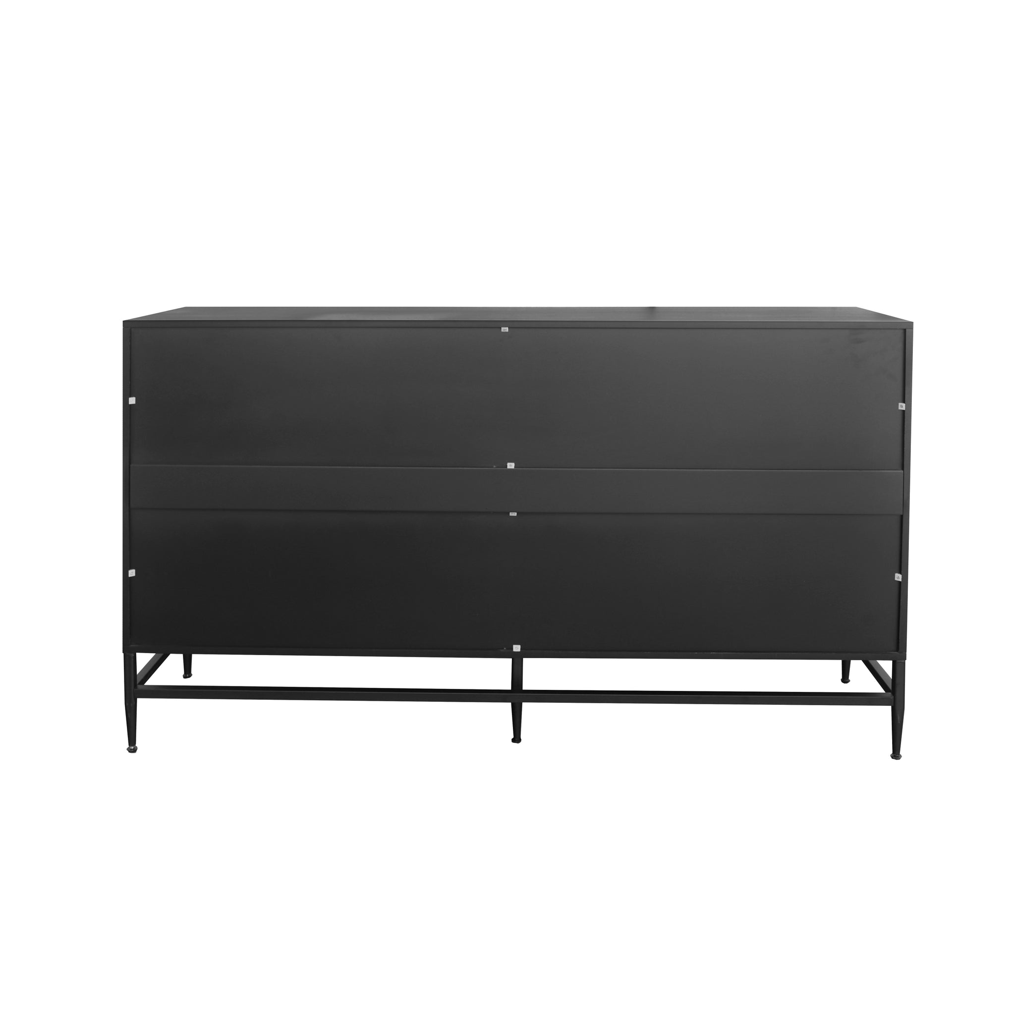 Accent Black Lacquered 4 Door Wooden Cabinet Sideboard Buffet Server Cabinet Storage Cabinet, for Living Room, Entryway, Hallway, Office, Kitchen and Dining Room