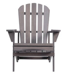 Adirondack Chair Solid Wood Outdoor Patio Furniture for Backyard, Garden, Lawn, Porch -Dark Gray