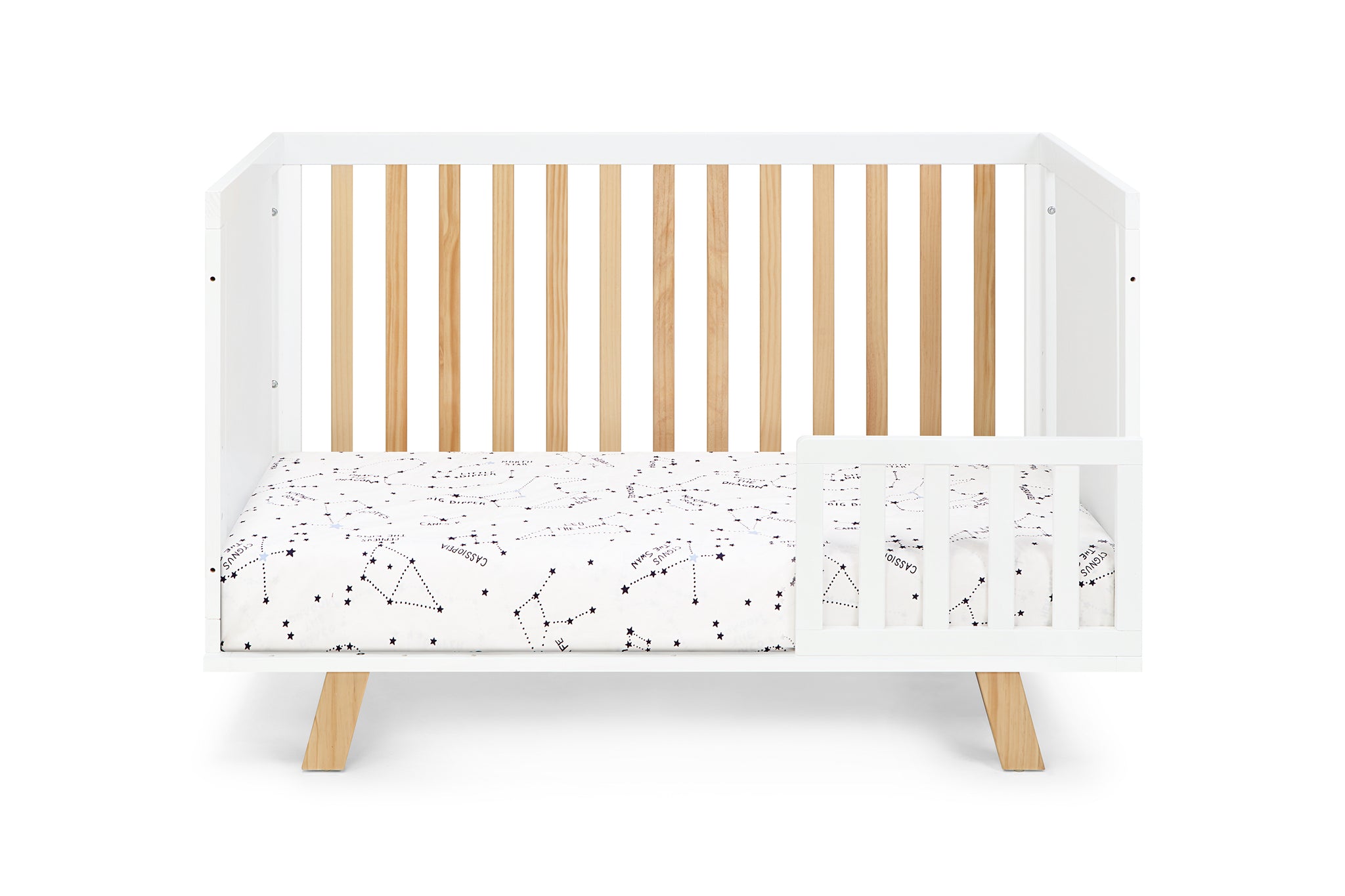 Livia 3-in-1 Convertible Island Crib White/Natural