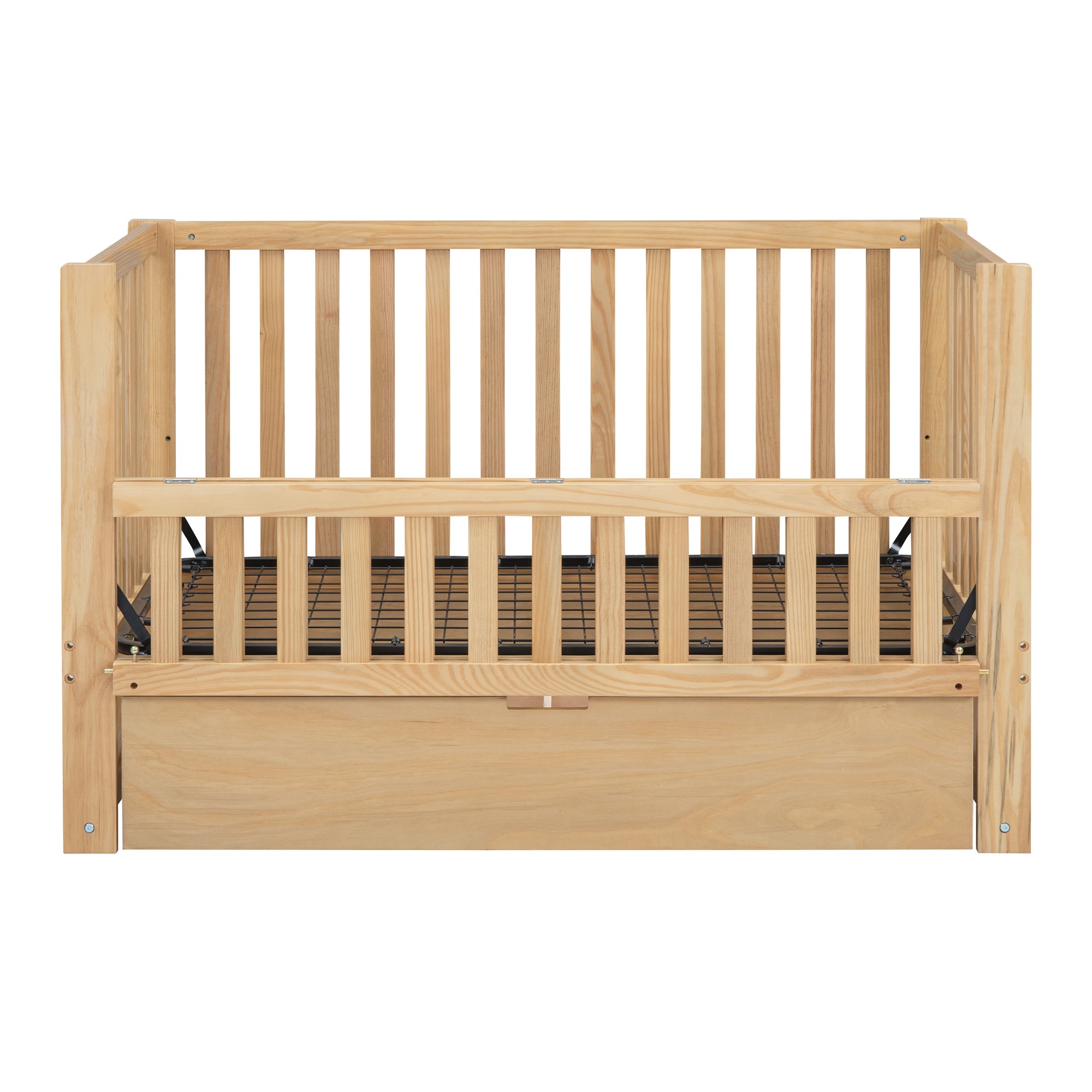 Crib with Drawers and 3 Height Options, Natural