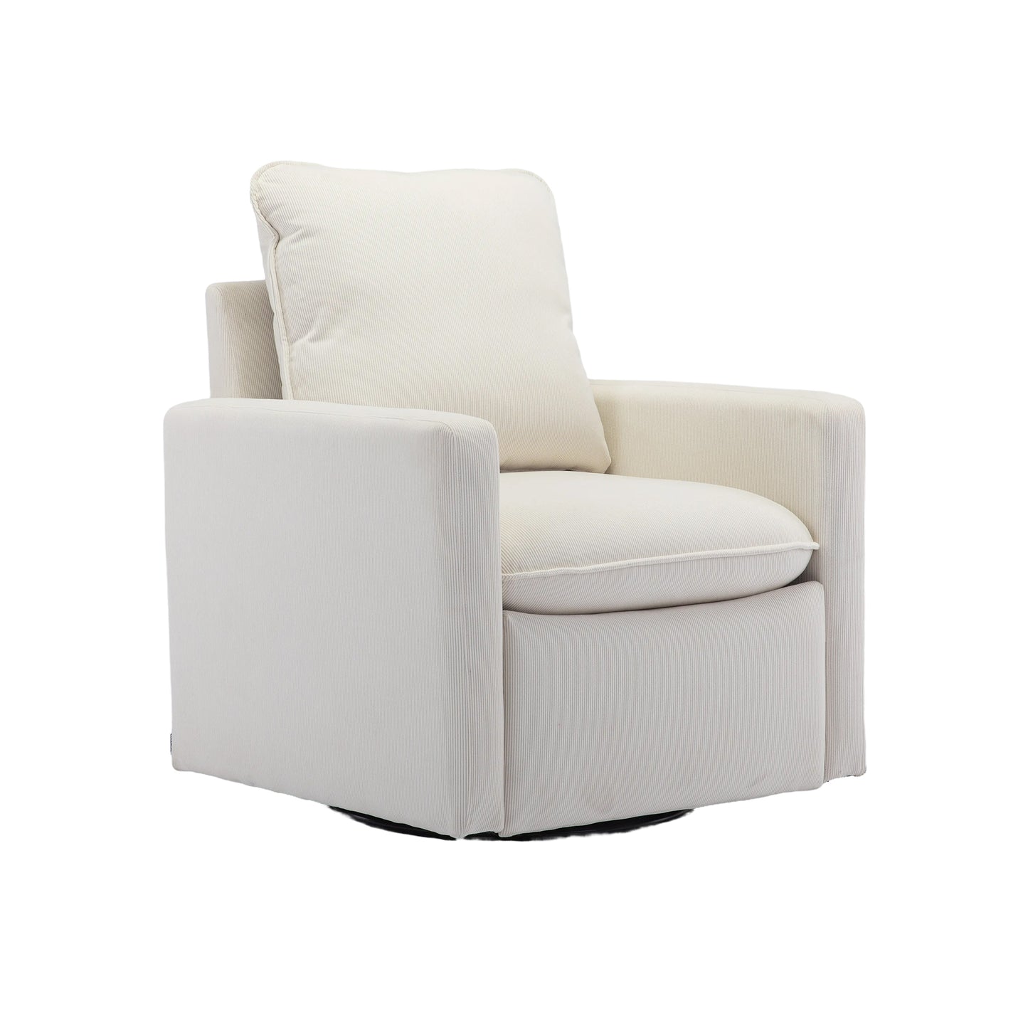 COOLMORE Swivel Barrel Chair, Comfy Round Accent Sofa Chair for Living Room, 360 Degree Swivel Barrel Club Chair, Leisure Arm Chair for Nursery, Hotel, Bedroom, Office, Lounge