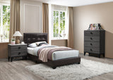 Bedroom Furniture Contemporary Look Grey Color Nightstand Drawers Bed Side Table plywood