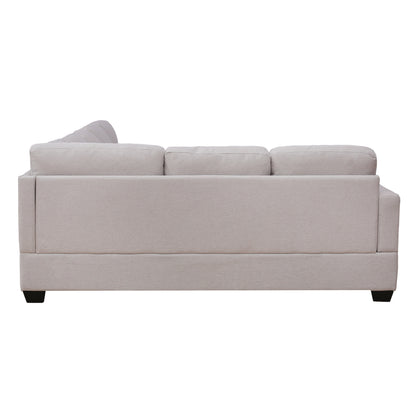 Ustyle Modern Large Upholstered  U-Shape Sectional Sofa, Extra Wide Chaise Lounge Couch,  Beige