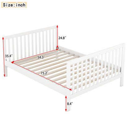 Convertible Crib/Full Size Bed with Changing Table, White