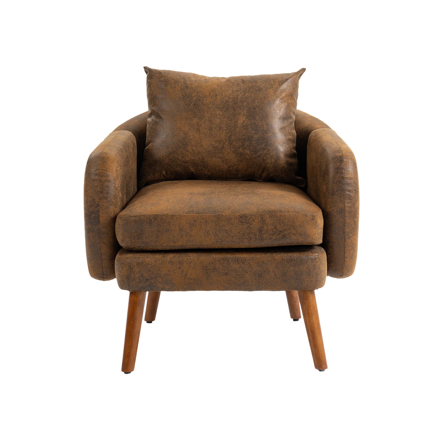 COOLMORE Wood Frame Armchair,  Modern Accent Chair Lounge Chair for Living Room