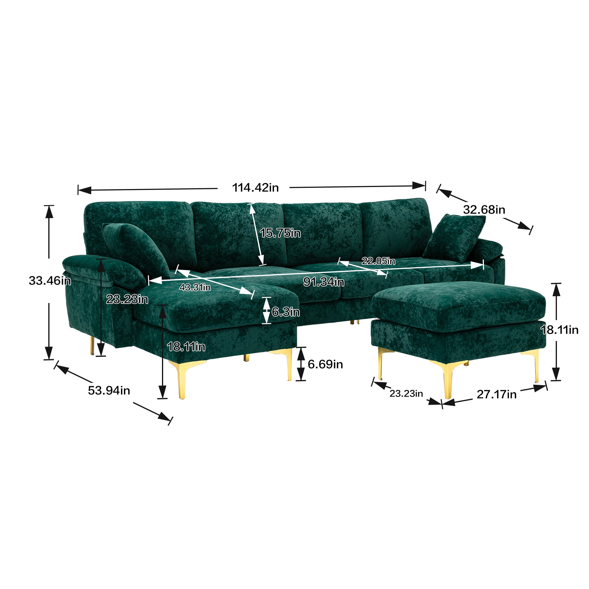 COOLMORE Accent sofa /Living room sofa sectional  sofa