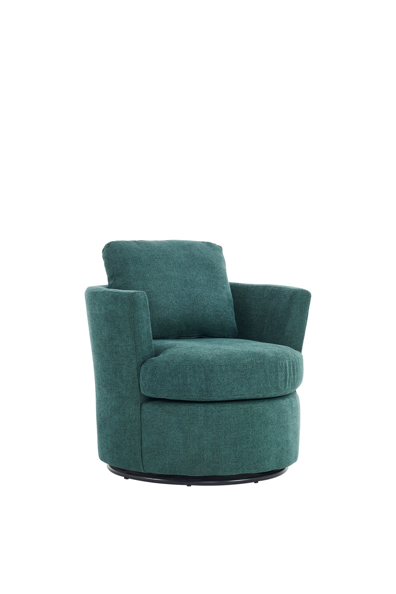 Swivel Barrel Chair, Comfy Round Accent Sofa Chair for Living Room, 360 Degree Swivel Barrel Club Chair, Leisure Arm Chair for Nursery, Hotel, Bedroom, Office, Lounge(Emerald)