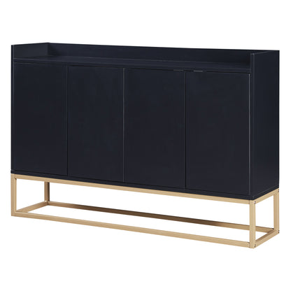 TREXM Modern Sideboard Elegant Buffet Cabinet with Large Storage Space for Dining Room, Entryway (Black)