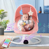 Glavbiku Electric Baby Swing for Infants,Bluetooth Swing Baby Rocking Chair with Intelligent Timing,Gray