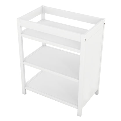 Convertible Crib/Full Size Bed with Changing Table, White