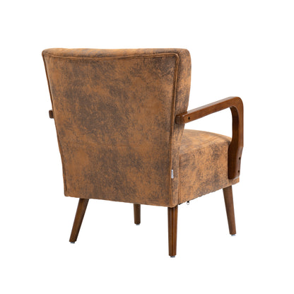 COOLMORE Wood Frame Armchair,  Modern Accent Chair Lounge Chair for Living Room