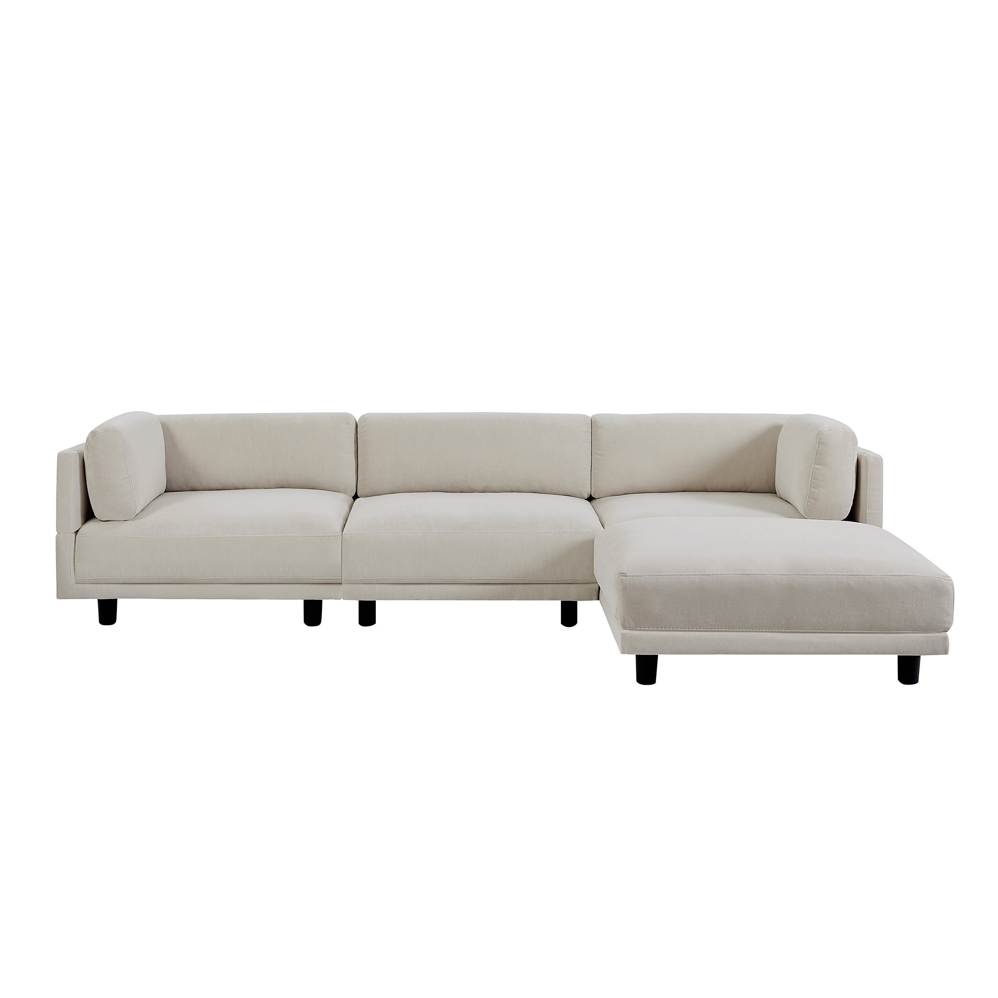 U_STYLE Upholstery Convertible Sectional Sofa, L Shaped Couch with Reversible Chaise