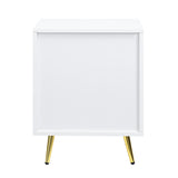 Glavbiku Gaines Nightstand, White High Gloss Finish BD01035