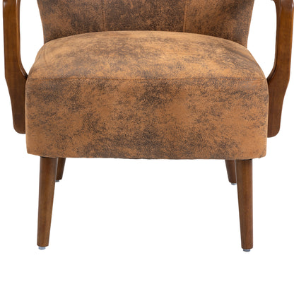 COOLMORE Wood Frame Armchair,  Modern Accent Chair Lounge Chair for Living Room