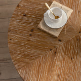 31.29"Modern Retro Splicing Round Coffee Table,Fir Wood Table Top with Gold Cross Legs Base(Same SKU:W757102843)