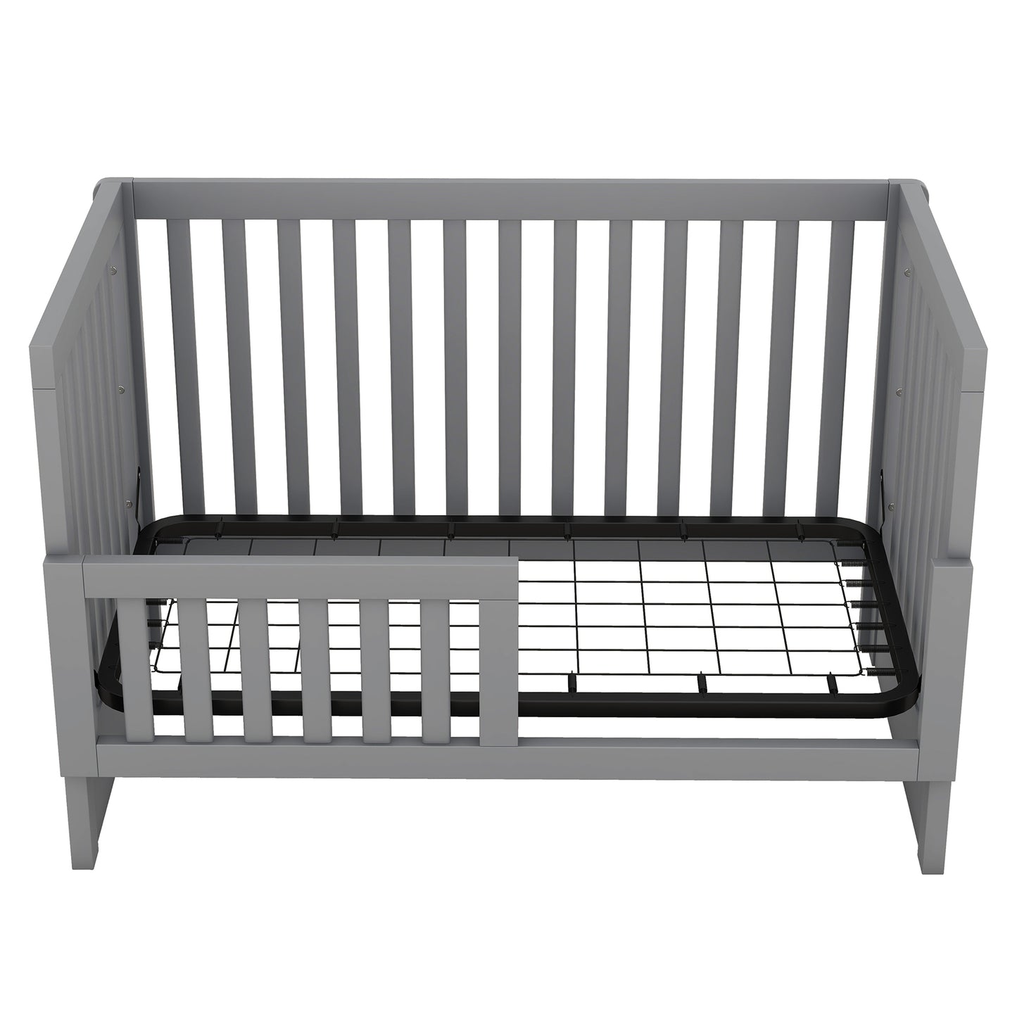 Convertible Crib with Changing Table, Gray