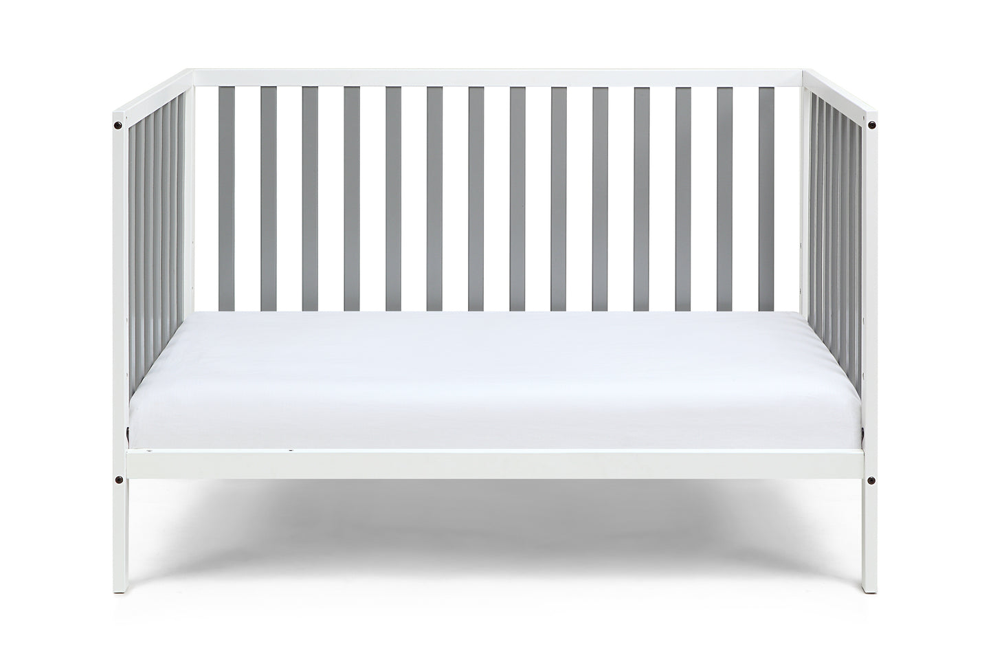 Deux Remi 3-in-1 Convertible Island Crib White/Gray