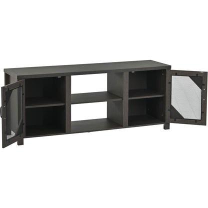 Modern TV Stand for 65'' TV with Large Storage Space, 3 Levels Adjustable shelves, Magnetic Cabinet Door, Entertainment Center for Living Room, Bedroom