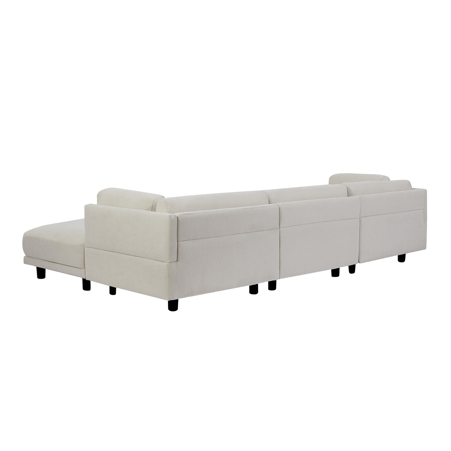 U_STYLE Upholstery Convertible Sectional Sofa, L Shaped Couch with Reversible Chaise