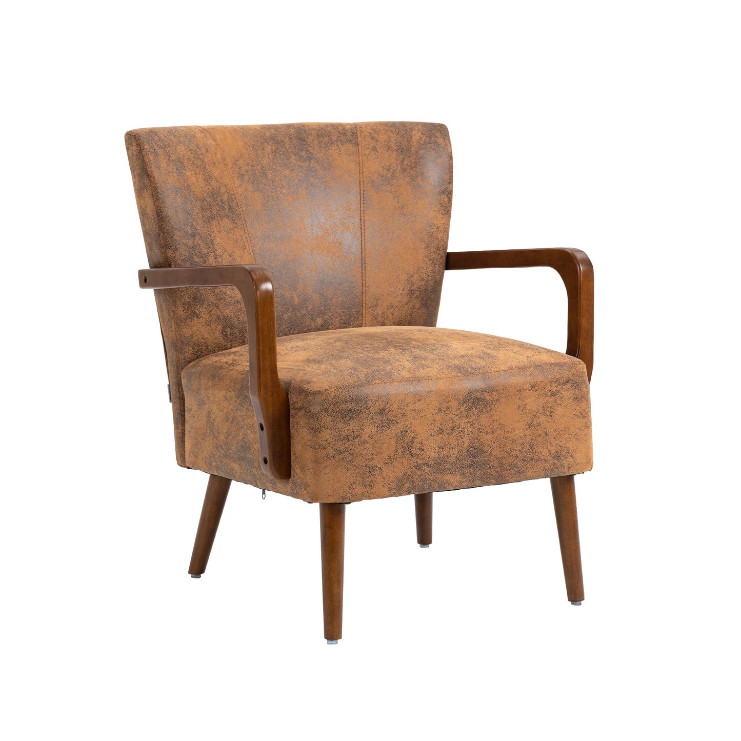 COOLMORE Wood Frame Armchair,  Modern Accent Chair Lounge Chair for Living Room