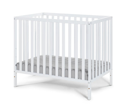 Palmer 3-in-1 Convertible Mini Crib White w/mattress pad