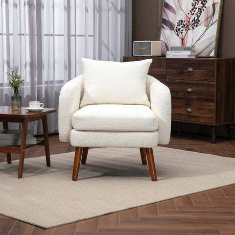 COOLMORE Wood Frame Armchair,  Modern Accent Chair Lounge Chair for Living Room