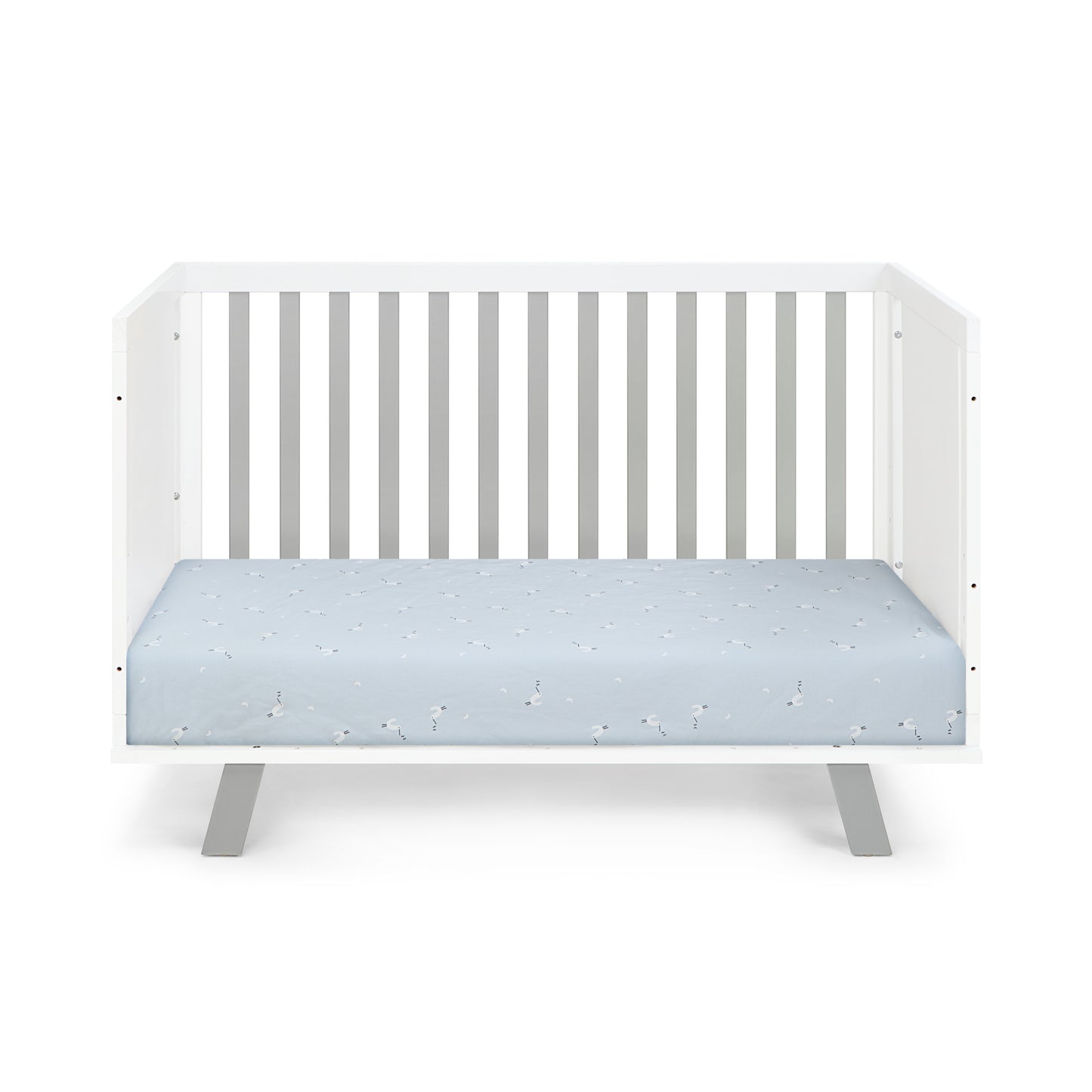 Livia 3-in-1 Convertible Island Crib White/Gray