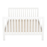 Convertible Crib/Full Size Bed with Changing Table, White