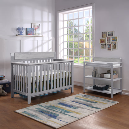 Hayes 4-in-1 Convertible Crib Gray/Weathered Granite