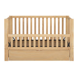 Convertible Crib/Full Size Bed with Drawers and 3 Height Options, Natural