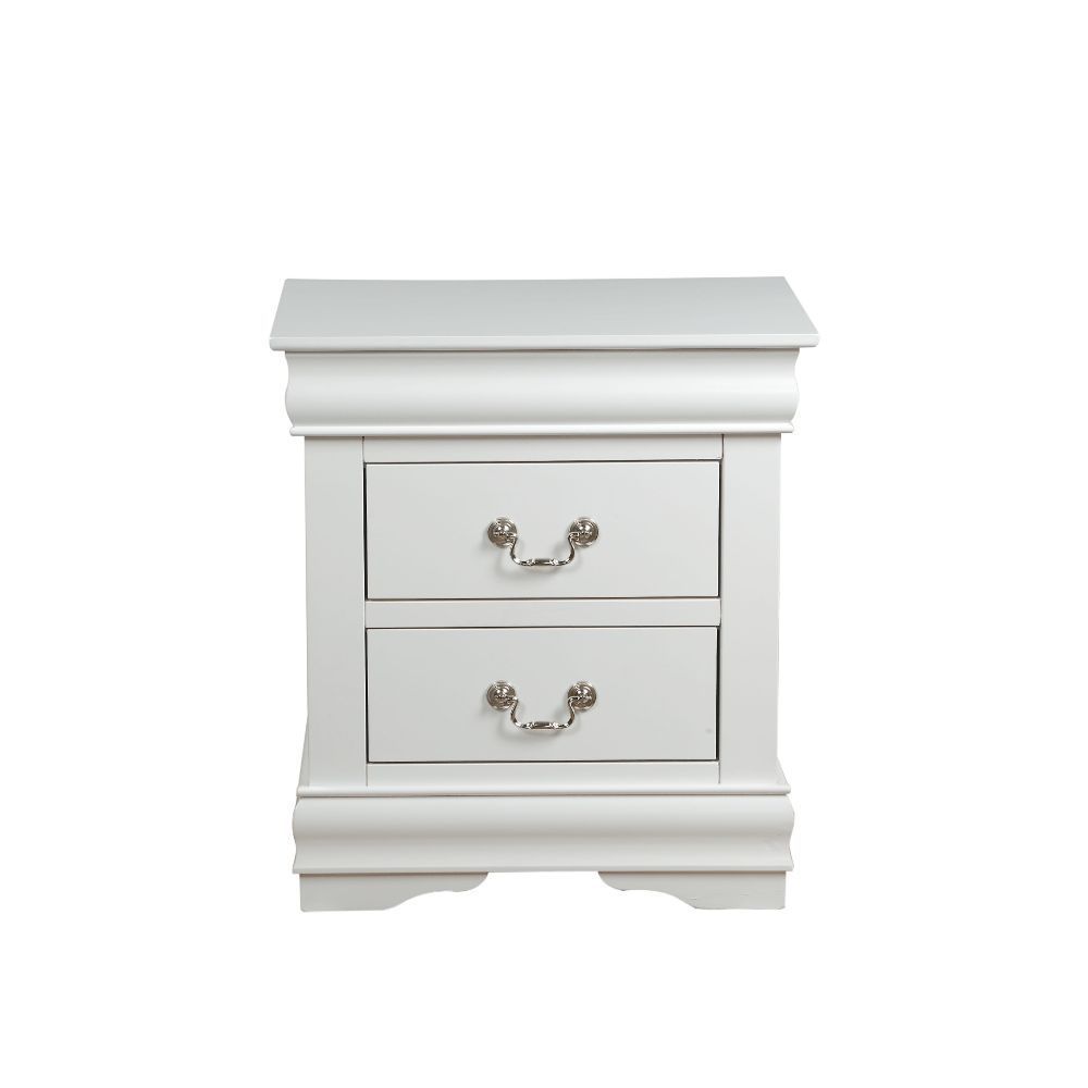 ACME Louis Philippe Nightstand in White 23833