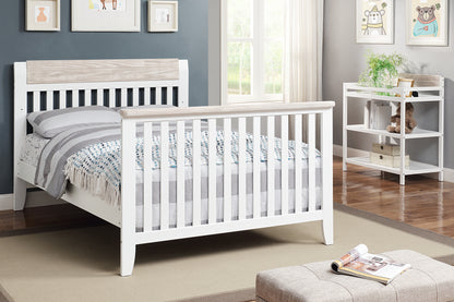 Hayes 4-in-1 Convertible Crib White/Natural