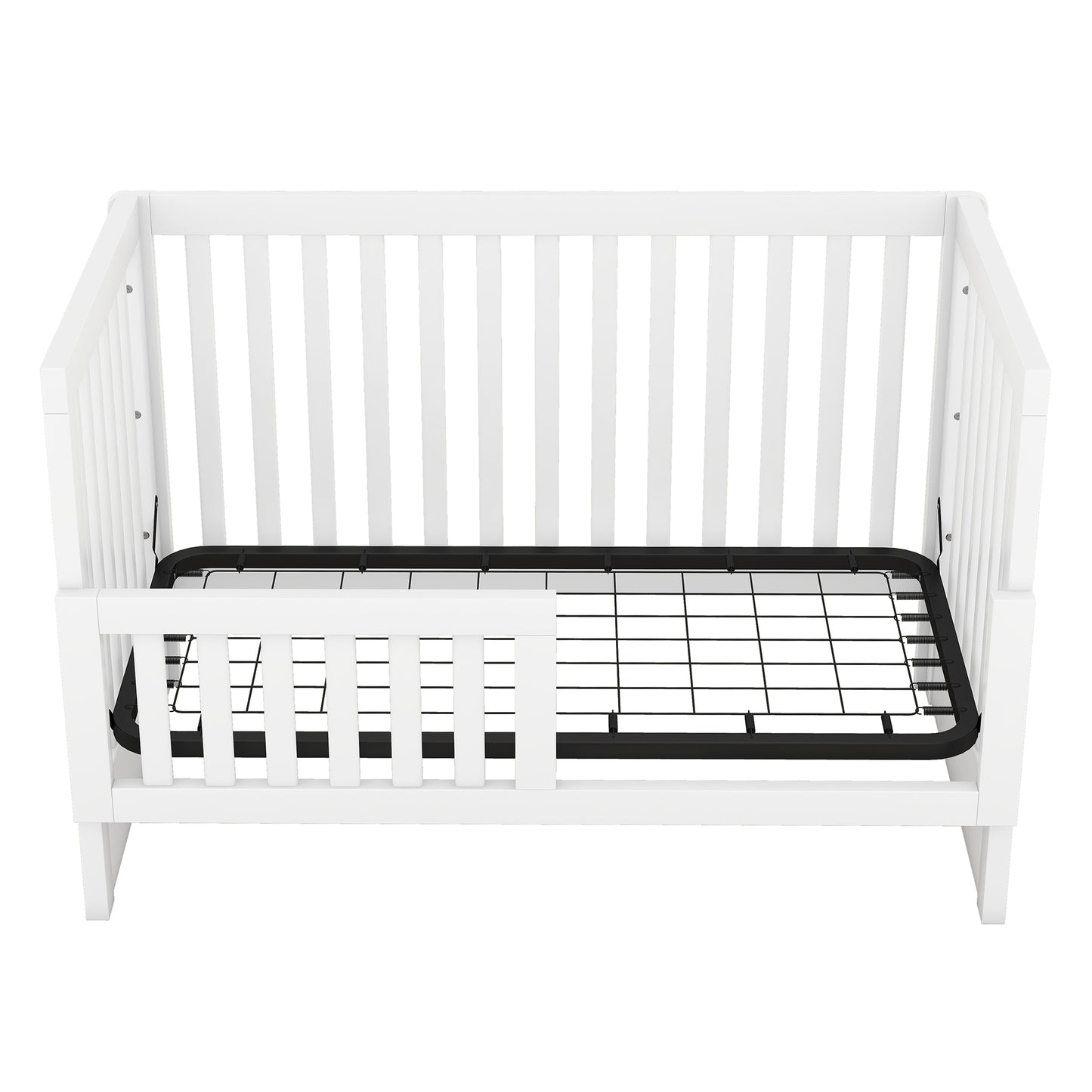 Convertible Crib with Changing Table, White